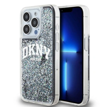 DKNY ETUI HARDCASE DO IPHONE 15 PRO LIQUID GLITTER Z WIELKIM LOGO