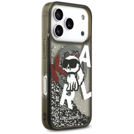 KARL LAGERFELD ETUI LIQUID GLITTER CHOUPETTE LOGO MAGSAFE DO IPHONE 17 PRO