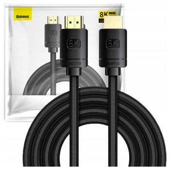 BASEUS KABEL HDMI 2.1 3M DO 8K 60HZ HDR 48GBPS Z PRZEWODEM DO TELEWIZORÓW