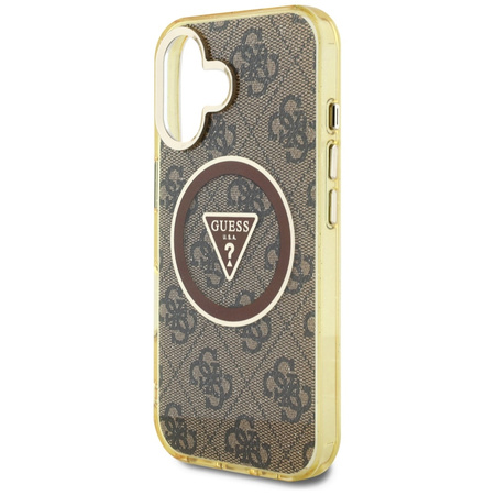 GUESS ETUI DO IPHONE 16 PRO 4G CIRCLE Z DO MAGSAFE I METALICZNYM GLITTEREM