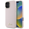 GUESS ETUI SILIKONOWE HARDCASE DO IPHONE 16 PLUS 6.7 Z RAMKĄ LOGO METALOWYM