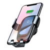 Baseus Metal Gravity Wireless Charger metalowy uchwyt samochodowy na kratkę wentylacyjną bezprzewodowa ładowarka Qi czarny (WXYL-B0A)