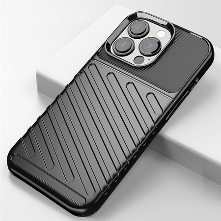 Thunder Case elastyczne pancerne etui pokrowiec iPhone 13 Pro czarny