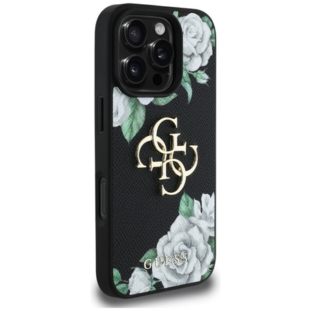 GUESS ETUI POKROWIEC GRINNED ROSES BIG 4G LOGO DO IPHONE 16 PRO MAGNETYCZNE