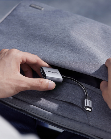 INNOSTYLE ADAPTER USB-C MINI JACK 3,5 PRZEJŚCIÓWKA KABEL AUX DO SAMSUNG DAC