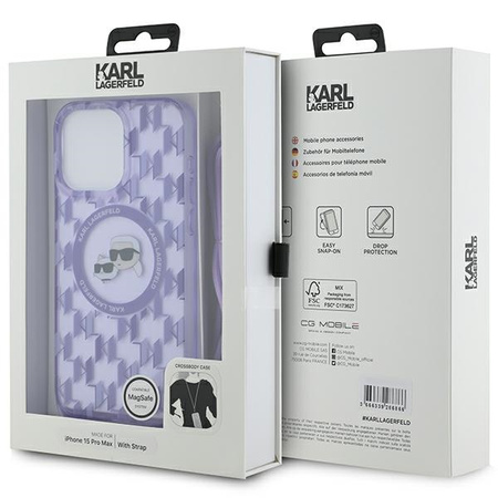 KARL LAGERFELD KLHMP15LHCKCKLCU CASE DO IPHONE 15 PRO Z MAGNETYCZNĄ FUNKCJĄ