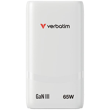 Ładowarka sieciowa Verbatim Fold n Go GaN 65W biały 32355