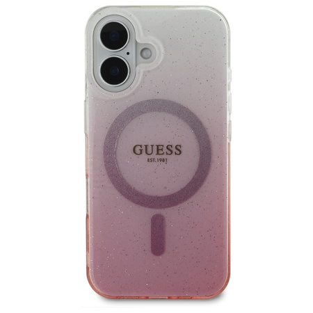 GUESS CASE HARDCASE DO IPHONE 16.1 DO MAGSAFE Z EFEKTEM GLITTER GRADIENT