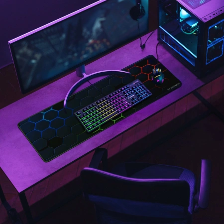 Klawiatura Wozinsky WKG-200 z rolką gamingowa membranowa RGB - czarna