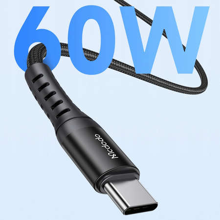 MCDODO KABEL USB-C SZYBKIE ŁADOWANIE DO SAMSUNG APPLE USB TYP C 3A 60W 1M