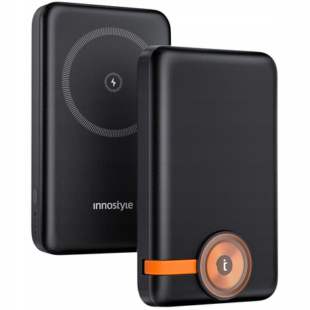 INNOSTYLE POWERDUO 2W1 SZYBKI POWERBANK INDUKCYJNY DO MAGSAFE WATCH 10000MAH CZARNY
