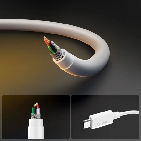 SPIGEN KABEL USB-C USB-C 60W DO TELEFONÓW I URZĄDZEŃ 200 CM SZYBKIE