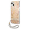 Guess GUHCP13SHFLSD iPhone 13 mini 5,4" złoty/gold hardcase Flower Strap