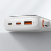 Baseus Qpow Digital Display powerbank z szybkim ładowaniem 10000mAh 20W QC/PD/SCP/FCP z wbudowanym kablem Lightning biały