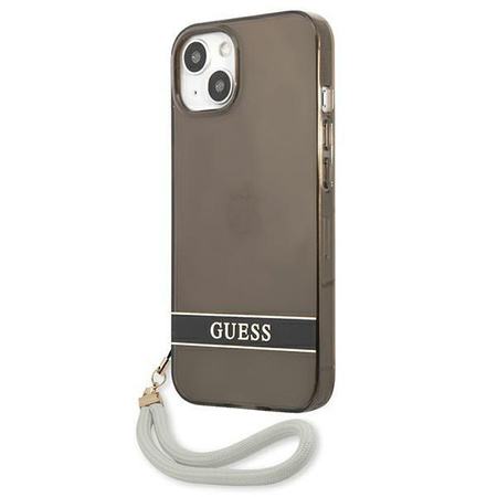 Guess GUHCP13SHTSGSK iPhone 13 mini 5,4" czarny/black hardcase Translucent Stap