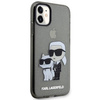 Etui Karl Lagerfeld KLHCN61HNKCTGK na iPhone 11 / Xr - czarne Gliter Karl&Choupette