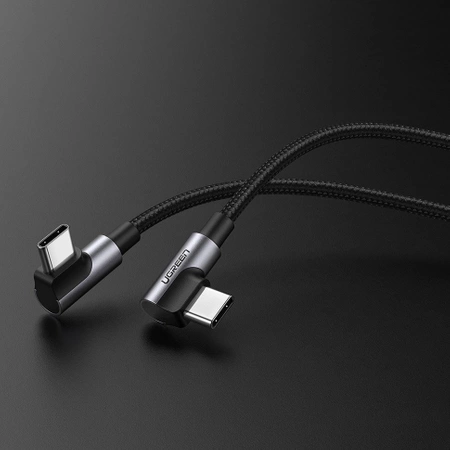 Kabel Ugreen US323 USB-C (kątowy) / USB-C (kątowy) 2m - czarny