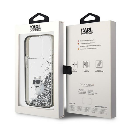 KARL LAGERFELD POKROWIEC KLHCP15LLKCNSK DO IPHONE 15 PRO 6.1 LIQUID GLITTER