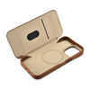 iCarer CE Premium Leather Folio Case skórzane etui iPhone 14 Pro z klapką magnetyczne MagSafe brązowy (WMI14220714-BN)