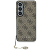 Etui Guess 4G Classic Logo Charm MagSafe do Samsung Galaxy S26 brązowy