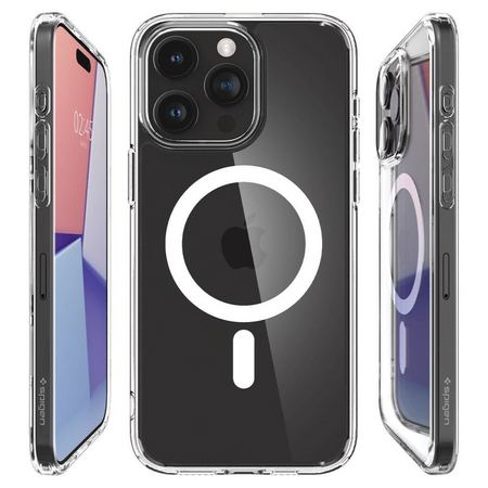 Spigen Crystal Hybrid MagSafe, white - iPhone 15 Pro Max