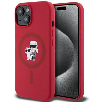 KARL LAGERFELD ETUI SILICONE KARL&CHOUPETTE DO IPHONE 15 DO MAGSAFE