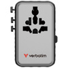 Verbatim Adapter podróżny EU/UK/US GaN 2xUSB-C/2xUSB-A/1xUSB-C PD 100W czarny 30191