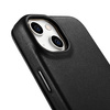 iCarer CE Premium Leather Folio Case skórzane etui iPhone 14 Plus z klapką magnetyczne MagSafe czarny (WMI14220715-BK)
