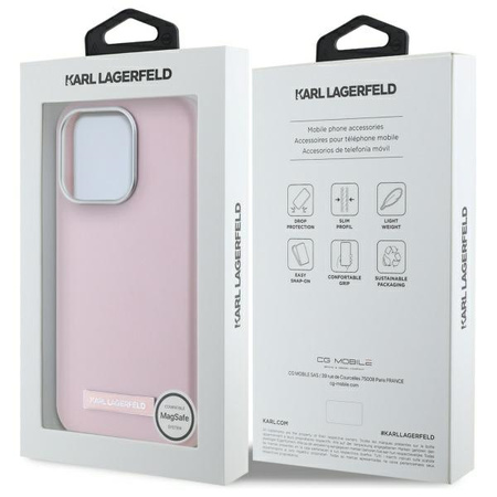 KARL LAGERFELD ETUI DO IPHONE 15 PRO 6,1 HARDCASE FW METAL PLATE DO MAGSAFE