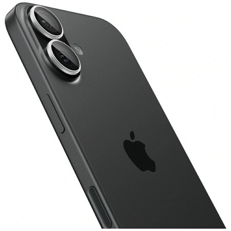 Osłona aparatu Spigen Optik Pro Glas.TR "EZ FIT" Camera Protector 2szt do iPhone 17 / 16 / 16 Plus srebrny