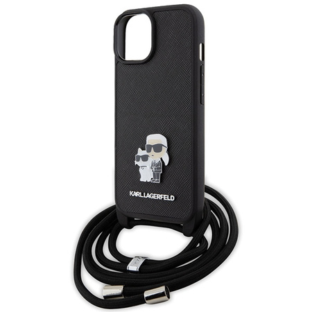 KARL LAGERFELD ETUI DO IPHONE 15 PLUS 6,7 CROSSBODY SAFFIANO METAL PIN