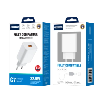 JELLICO ładowarka sieciowa C7 22.5W 1xUSB QC3.0 Biały