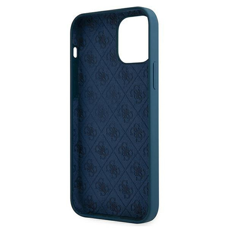 Guess GUHCP12SLSLMGBL iPhone 12 mini 5,4" niebieski/blue hardcase Metal Logo Script