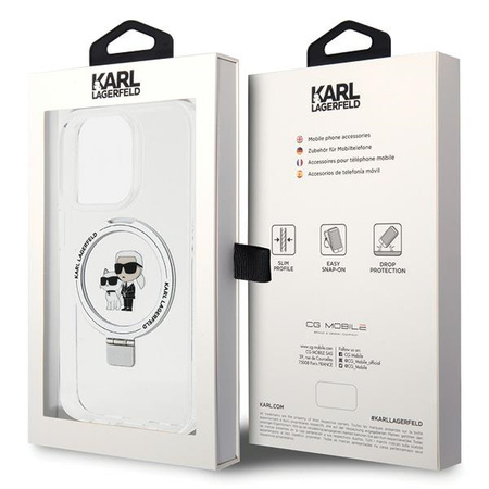 KARL LAGERFELD ETUI DO IPHONE 15 PRO MAX 6,7 HARDCASE RING STAND