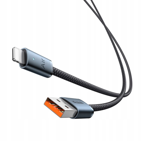 MCDODO KABEL USB-A LIGHTNING SZYBKIE ŁADOWANIE DO TELEFONU 3A LED CZARNY 1M