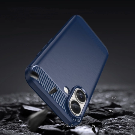 HURTEL ETUI SILIKONOWE CARBON CASE DO IPHONE 16 PLUS OCHRONA EKRANU I