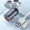 USAMS ŁADOWARKA SAMOCHODOWA 1xUSB 1xUSB-C C38 30WPD DO TELEFONÓW IPHONE