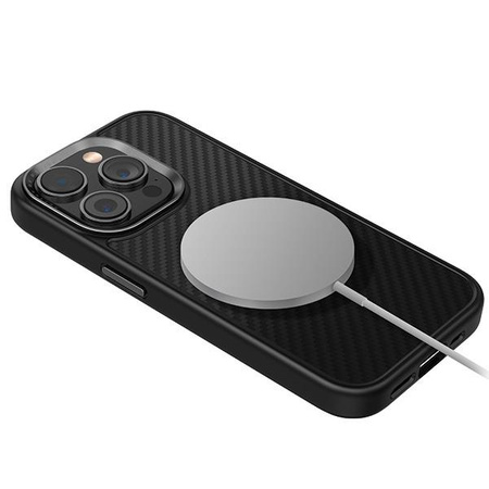 UNIQ etui Keva iPhone 15 Pro Max 6.7" Magclick Charging czarny/carbon black
