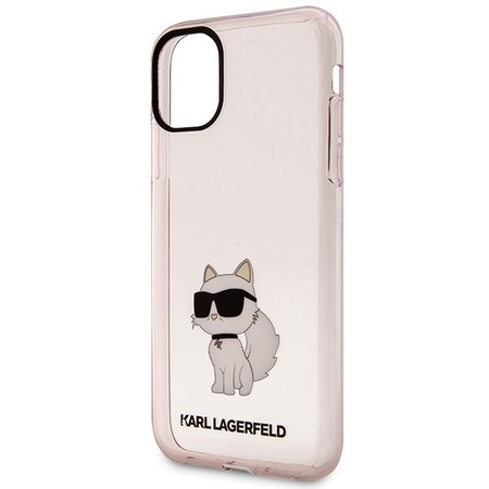 Etui Karl Lagerfeld KLHCN61HNCHTCP na iPhone 11 / Xr - różowe Ikonik Choupette
