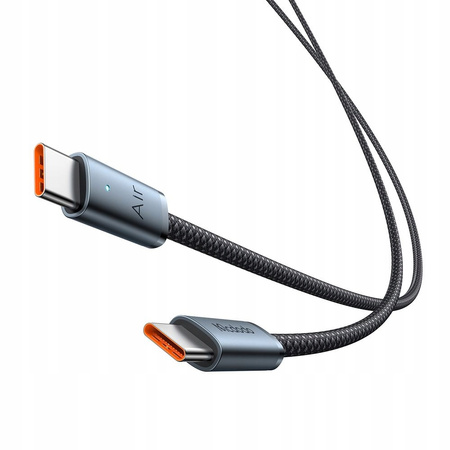 MCDODO KABEL USB-C USB-C SZYBKIE ŁADOWANIE USB TYP C 240W 1M LED BIAŁY