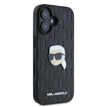 KARL LAGERFELD ETUI HARDCASE DO IPHONE 16 6.1 MONOGRAM KARL HEAD PIN BLACK