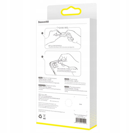BASEUS SZKŁO HARTOWANE 2X DO IPHONE 12 IPHONE 12MINI OCHRONA KAMERY