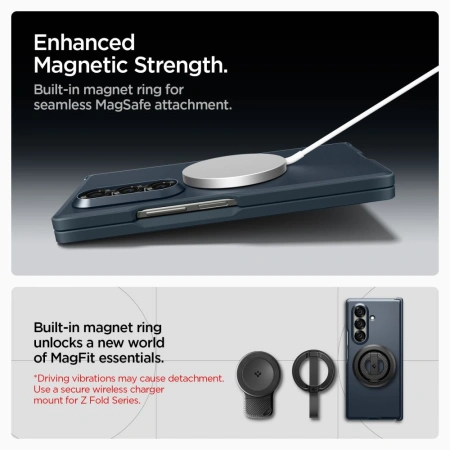 Etui Spigen Tough Armor Pro Mag MagSafe na Samsung Galaxy Z Fold 7 - grafitowe