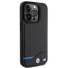 Etui BMW Leather Carbon na iPhone 15 Pro - czarne