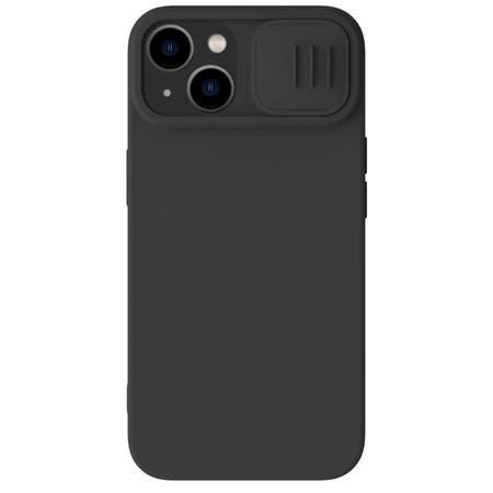Silikonowe etui Nillkin CamShield Silky Silicone Case do iPhone 15 z osłoną na aparat - czarne