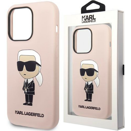 Karl Lagerfeld KLHMP14MSNIKBCP iPhone 14 Plus 6,7" hardcase różowy/pink Silicone Ikonik Magsafe