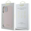 GUESS ETUI SILIKONOWE HARDCASE DO IPHONE 16 PLUS 6.7 Z RAMKĄ LOGO METALOWYM