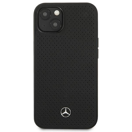 Mercedes MEHCP13MDELBK iPhone 13 6,1" czarny/black hardcase Leather Perforated