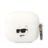 Etui Karl Lagerfeld KLA3RUNCHH na AirPods 3 cover - białe Silicone Choupette Head 3D