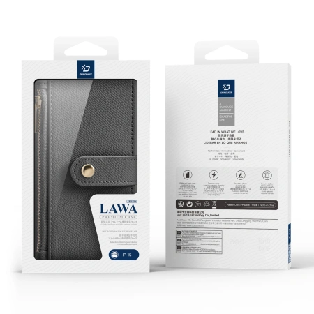 DUX DUCIS POKROWIEC SKÓRZANY DO IPHONE 15 LAVA MAGNETYCZNY Z WYSOKĄ OCHRONĄ